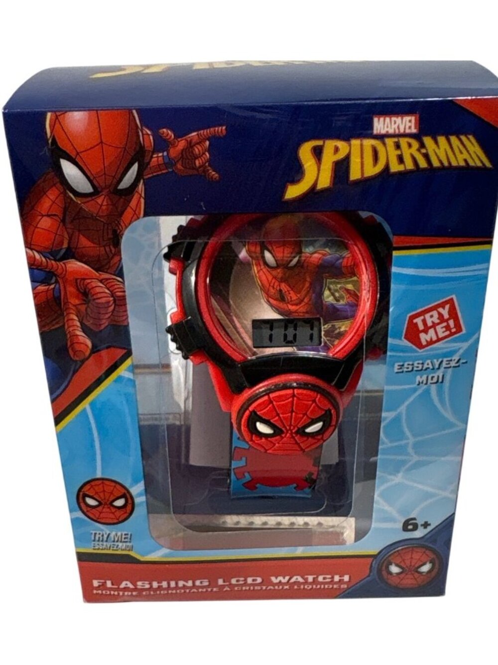 Marvel Spiderman Kids Watch LCD With Adjustable Strap Ages 6+